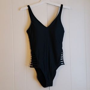 Shade & Shore Long One Piece Black Swimsuit